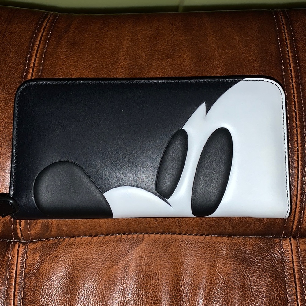 New Disney x COACH Mickey zip Wallet